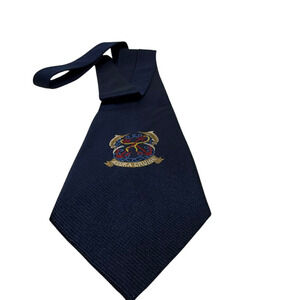 Asuka Cruise Embroidered Blue Silk Blend Tie